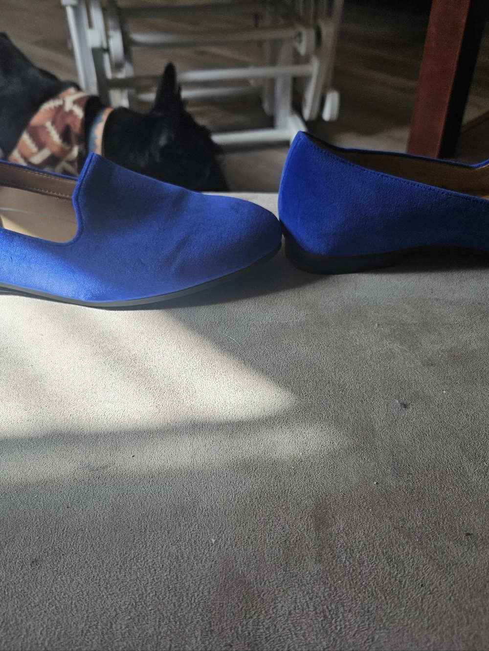 Vionic Royal Blue Suede Slip-On Flats